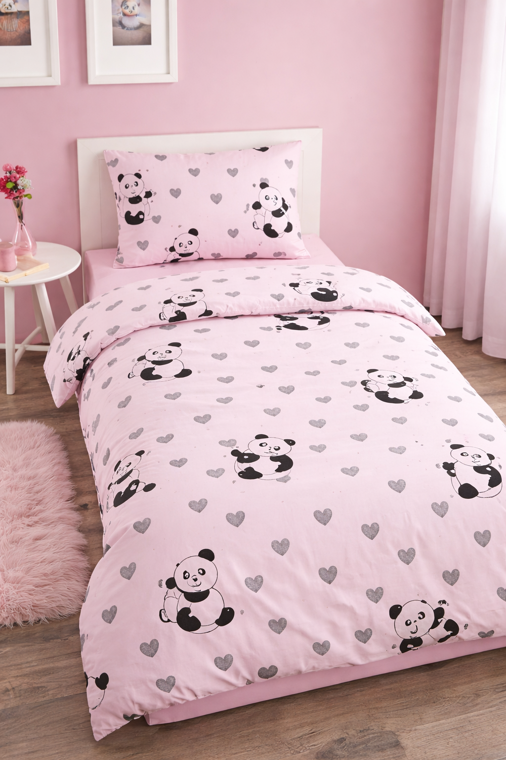 Panda Tek kişilik nevresim takımı