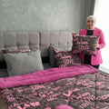 Mor  Love Desen Welseoft Yorgan Seti