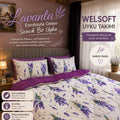 Çift Kişilik Lavanta Desen Welsoft Yorgan Seti